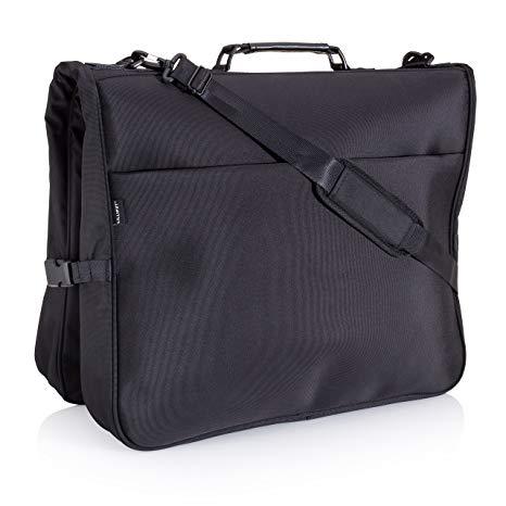 Garment Bag for Travel - 40 inch Hanging Suit Carrier with Multiple Pockets & Built in Hook