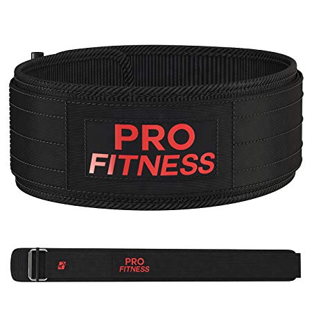 Weight Lifting Workout Belt (4 Inches Wide) - for Crossfit Training Weightlifting, Powerlifting, Gym, Squats, Deadlifts - Ideal Back Support for Men & Women