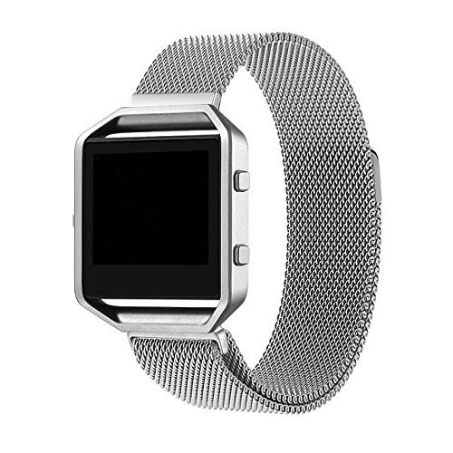 For Fitbit Blaze Band, Wearlizer Milanese Loop Watch Band Replacement Stainless Steel Bracelet Strap for Fitbit Blaze - Silver Small