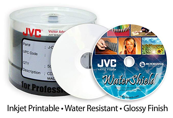 JVC (Taiyo Yuden) WHITE INK JET WATERSHIELD CD-R