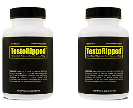2 Pack Testoripped Hardcore Fat Burner - Muscle Building Diet Pill For Men - Strength, Power, Lean Muscle, Energy Gains, and Fat Loss