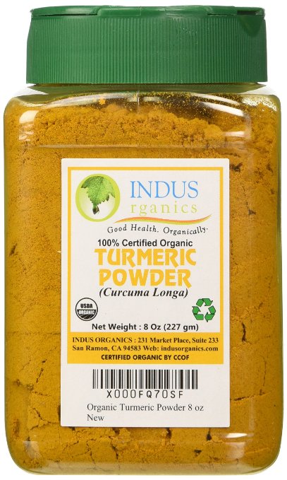 Indus Organic High Purity Turmeric Powder, 8 Ounce