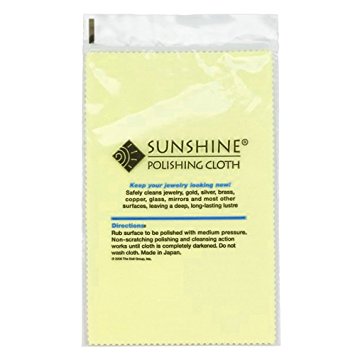 3 Sunshine Polishing Cloths for Sterling Silver, Gold, Brass and Copper Jewelry Polishing Cloth