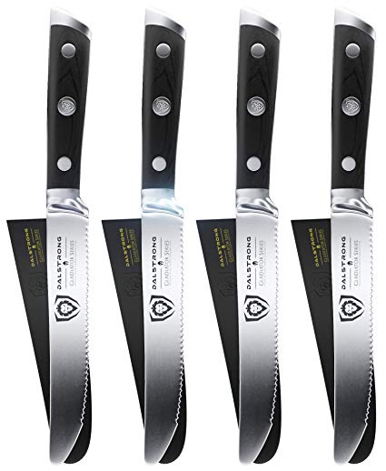 DALSTRONG Steak Knives Set - Gladiator Series - German HC Steel - w/Sheaths