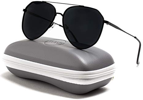 WearMe Pro - Polarized Premium Designer Inspired Medium Metal Frame Aviator Sunglasses - Modern Design