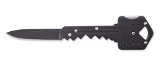 SOG Specialty Knives and Tools KEY-101 Key Knife with Straight Edge Folding 15-Inch Stainless Steel Drop Point Blade Hard Cased Black Finish