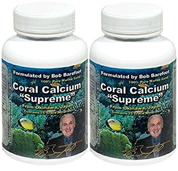 Coral Calcium Supreme 1000mg Formulated & Endorsed by Bob Barefoot 90 caps NEW Improved Formula (90 Pack of 2)