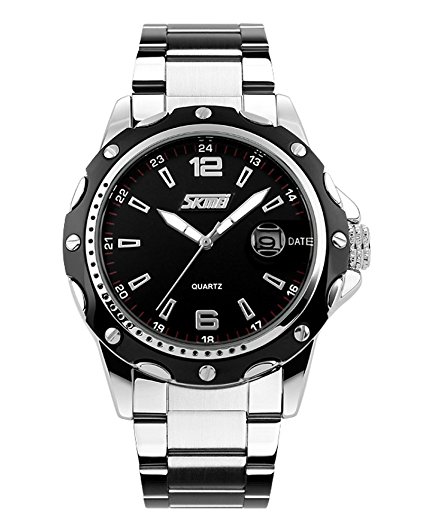 Men's Luxury Stainless Steel Band Casual Business Classic Fashion Dress Quartz Waterproof Wrist Watch