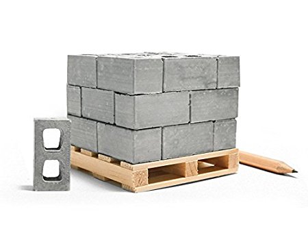 Mini Materials Miniature Cinder Blocks with Pallet, 24 Blocks
