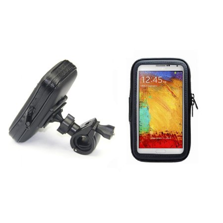 Waterproof Bike Bicycle Frame Bag Case Cover Handlebar Roll Bar Mount Holder Cradle For iPhone 6 Plus/6s Plus Samsung Galaxy Note 3/4/5 and More, up to 7-inch