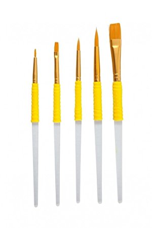 Knights Bridge Global PME Craft Brushes for Food Decoration, Set of 5