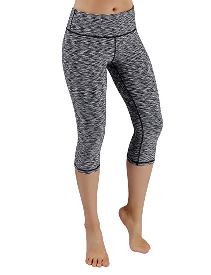 ODODOS Power Flex Yoga Capris Pants Tummy Control Workout Running 4 Way Stretch Yoga Capris Leggings