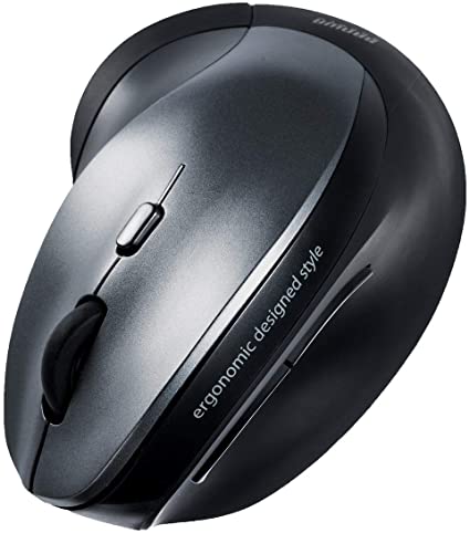 SANWA 2.4G Wireless Ergonomic Mouse, Vertical Computer Mice, Silent Noiseless Buttons, Reduce Wrist Strain, (1000/1600 Adjustable DPI, 6 Buttons) Compatible with MacBook, Laptop, Windows, Mac OS