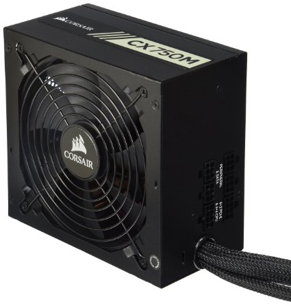 Corsair CX Series, CX750M, 750 Watt (750W) , Semi Modular Power Supply, 80  Bronze Certified