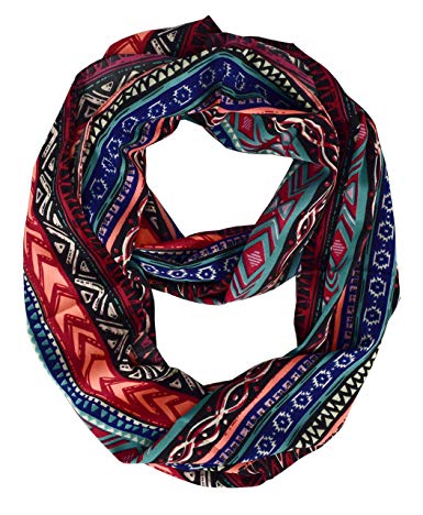 Peach Couture Vintage Womens Bohemian Design Infinity Loop Scarves