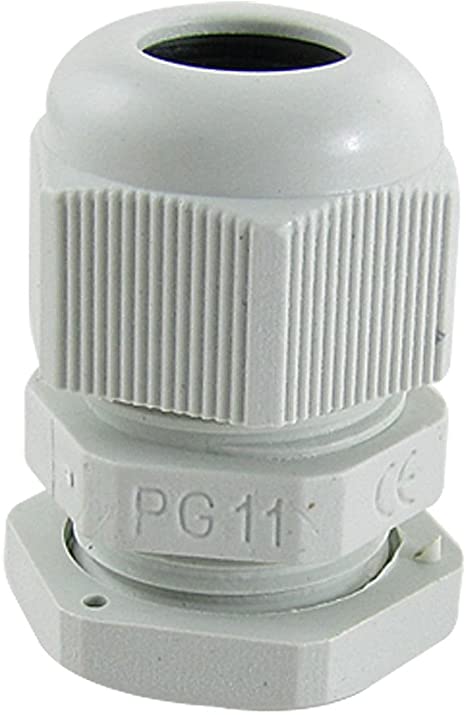 uxcell 10 Pcs White Plastic PG11 Waterproof Cable Glands Connectors