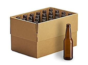 Home Brew Ohio 12 oz. Crown Cap Amber Longneck Bottles (Pack of 24)