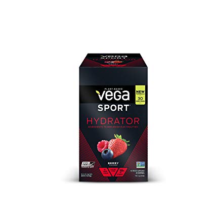 New Vega Sport Hydrator Berry (30 Count, 0.1oz) - Electrolyte Powder, Gluten Free, Non Dairy, Vegan, Sugar Free, Keto Friendly, Non GMO