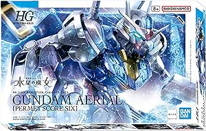 Bandai - Mobile Suit Gundam: The Witch from Mercury - HG 1/144 Gundam Aerial [PERMET Score SIX] Model Kit (Japan Import)