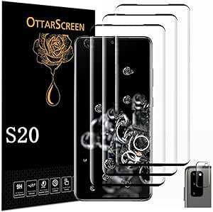 Galaxy S20 Screen Protector, 3 Pack Tempered Glass Screen Protector, 1 Pack Camera Lens Protector, 9H Hardness Tempered Glass Screen Protector for Samsung Galaxy S20【3 1 Pack 】