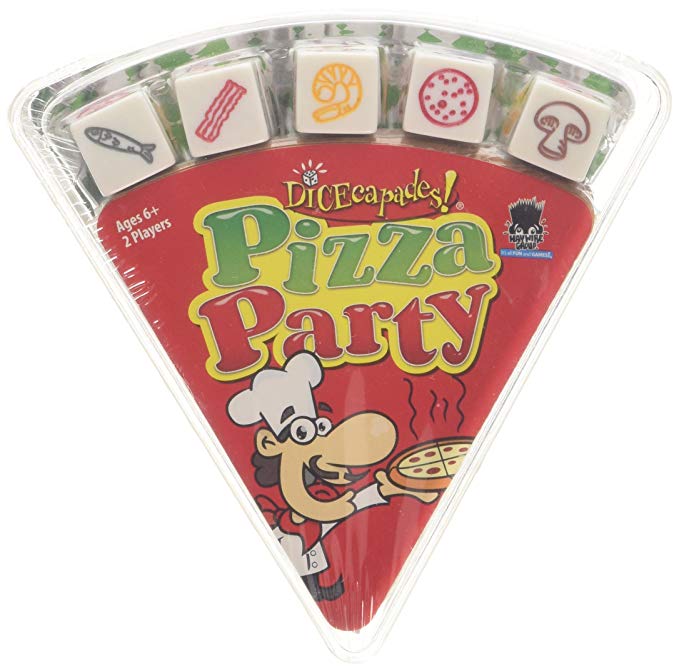Dicecapades - Pizza Party - Fast and Frantic Dice Games for Two People