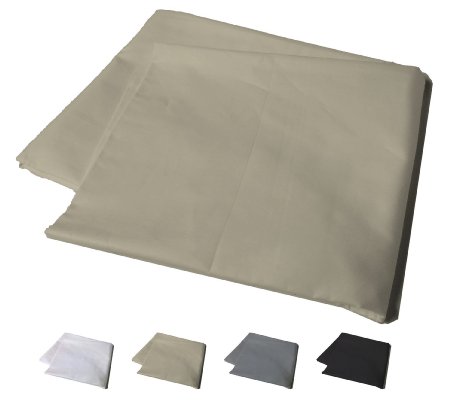 Body Pillowcase, 400 Thread Count, 100% Cotton, Non-zippered 20 x 54 Body Pillow Cover, Ivory