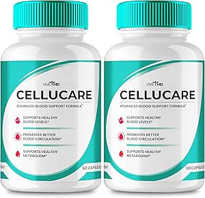 Cellucare Pills Advanced Blood Support Formula Supplement, Cellucare Blood Capsules - Maximum Strength, Cellucare All Natural Formula Capsules, Cellu Care Capsules Blood Support Reviews (2 Pack)