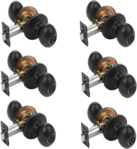 Dynasty Hardware ASP-30-12P Aspen Privacy Door Knob, Aged Oil Rubbed Bronze, Contractor Pack (6 Pack)