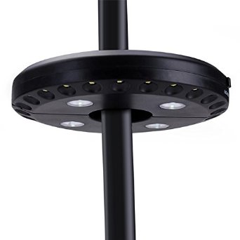 Starlight Patio Umbrella Light - 28 LEDs 3 Level Dimming Multi-function Outdoor Patio Umbrella Pole Lights and Camping Tent Lamp Black