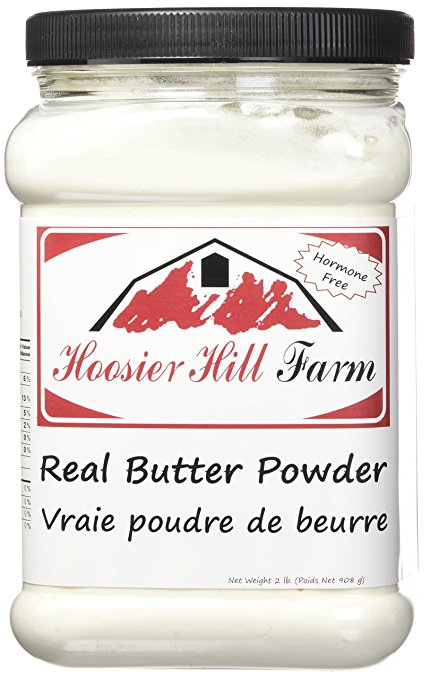 Hoosier Hill Farm Real Butter powder, Gluten and Hormone.free, 2 lbs