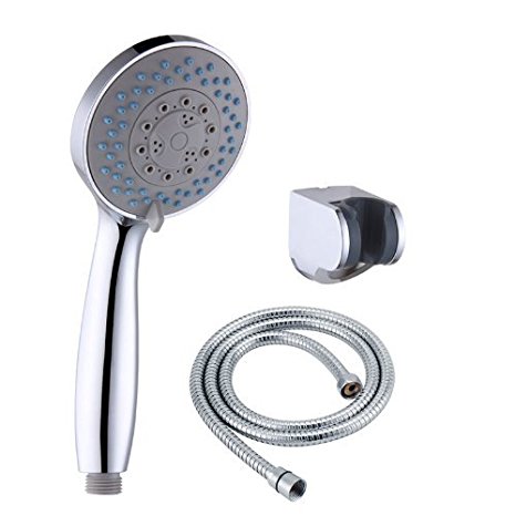 KES LP400 Bathroom FOUR Function Handheld Shower Head with Extra Long Hose and Bracket Holder, Chrome