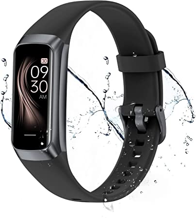 IMFRCHCS Fitness Tracker Activity Tracker with 1.1" AMOLED Color Display Smart Watch,24/7 Heart Rate Monitor, Indoor Outdoor Tracking, Sleep Monitor,5 ATM Waterproof Step Counter Watch for iOS Android