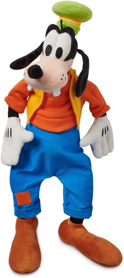 Disney Store Official Goofy Medium Soft Toy for Kids, Medium 18 1/2 inches, Cuddly Character with Embroidered Patch on Trousers, Includes Top Hat - Suitable for Ages 0