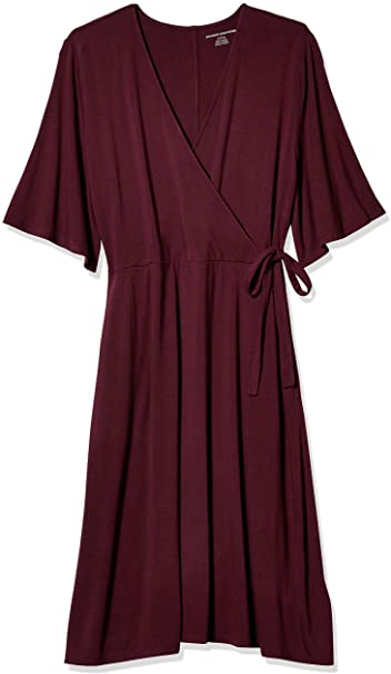 Amazon Essentials Women's Standard Kimono Sleeve Wrap Dress