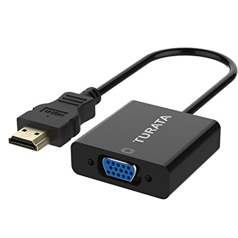 HDMI to VGA, TURATA HDMI to VGA Converter Adapter for PC, Laptop, DVD, Desktop and other HDMI Input Devices