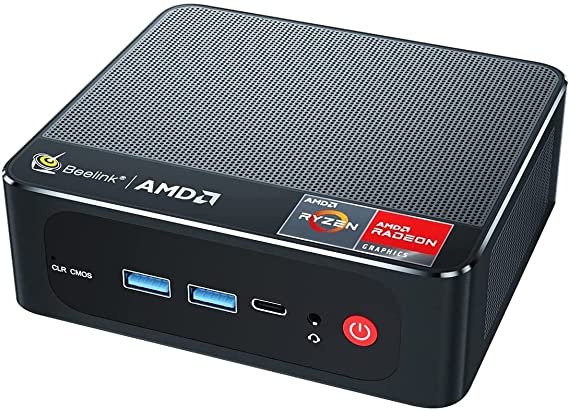 Beelink SER3 Versatile Mini PC Windows 11 Pro, AMD Ryzen 7 3750H(up to 4GHz) 4C/8T, Dual Channel RAM Up to 64GB, Radeon RX Vega 10 Graphics 4K@60Hz Three Screen Display Support Win11(16GB/500GB)