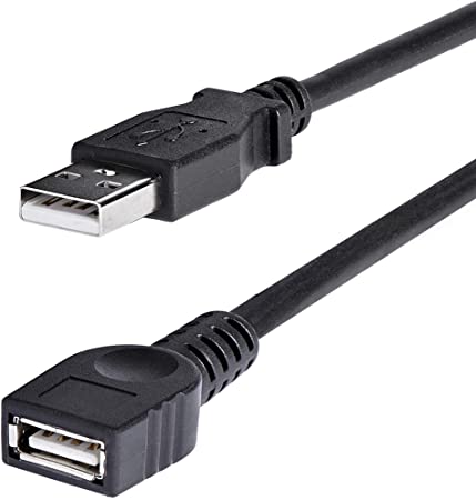 StarTech.com USBEXTAA6BK 6 ft Black USB 2.0 Extension Cable A to A, M/F, USB Extension Cable, USB (M) to USB (F), USB 2.0, 6 ft, Black