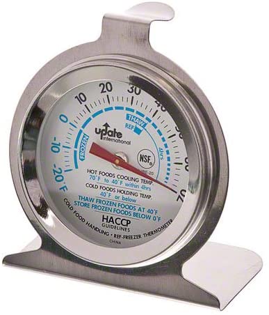 Update International THRE-20 2-Inch Refrigerator Thermometer, Gray