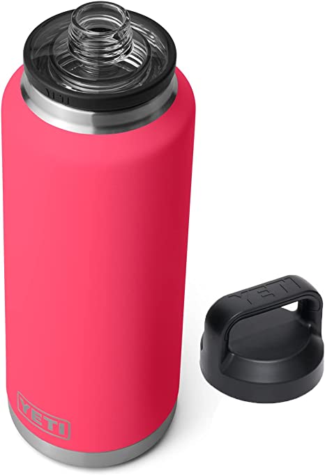 YETI Rambler 46 oz Bottle, Vacuum Insulated, Stainless Steel with Chug Cap, Bimini Pink