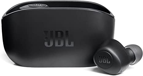 JBL Wave 100TWS In-Ear Earphones, Deep Bass Sound, Pocket Friendly, 20 Hours Battery Life, in Black