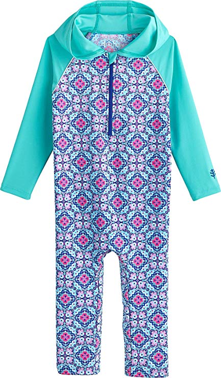 Coolibar UPF 50  Baby Hooded One Piece Swimsuit - Sun Protective