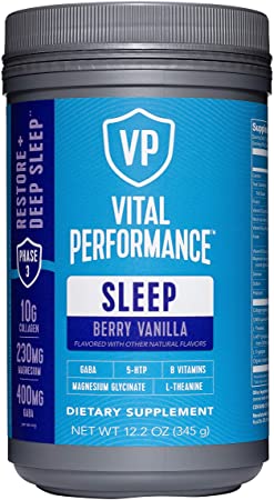 Vital Performance Sleep Berry Vanilla - Natural Sleep Aid with GABA and L-Theanine
