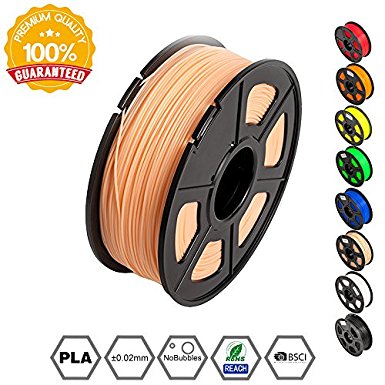 3D Printer Filament PLA Skin-PLA Filament 1.75 mm SUNLU,Low Odor Dimensional Accuracy  /- 0.02 mm 3D Printing Filament,2.2 LBS (1KG) Spool 3D Printer Filament for 3D Printers & 3D Pens,Skin