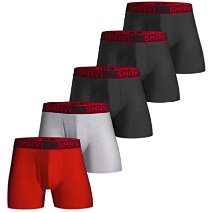 5Mayi Mens Boxer Briefs for Men Pack Polyster Performance Mens Underwear Boxer Briefs