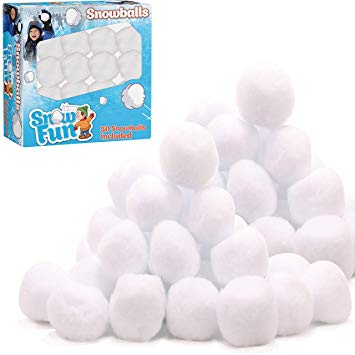 High Bounce Set of 50 Snowballs, for Indoor and Outdoor Fun