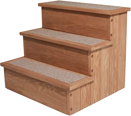 zoovilla PTR0082212010  Yorkshire Pet Step with Storage, Natural Wood, 15.55″D x 17.50″W x 14.76″H