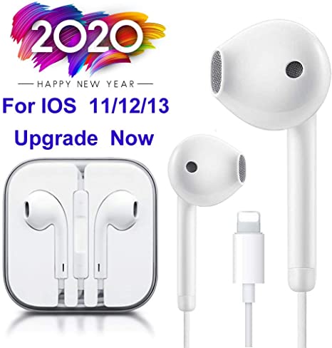 Lighting Connector Earbuds Earphone Wired Headphones Headset with Mic and Volume Control,Isolation Noise,Compatible with Apple iPhone 11 Pro Max/Xs Max/XR/X/7/8 Plus Plug and Play Data Cartridges