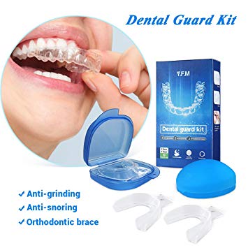 Teeth Grind Night Guard, Y.F.M. Mouth Guards For Teeth Grinding, Anti Teeth Grinding Splint, Snoring, Clenching Trays, Pack of 2