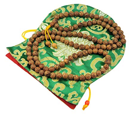 Bodhi Seed Mala 108 Beads for Meditation From Bodh Gaya India BSM-04