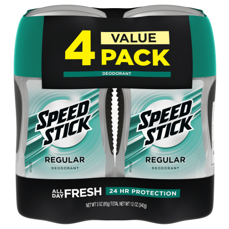 Speed Stick Regular Deodorant - 3.0 oz (4 Pack)